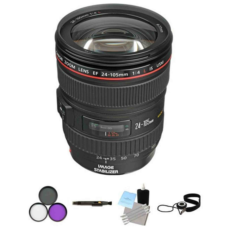 Canon EF 24-105mm f/4L IS USM Autofocus Lens Advanced Bundle (International Model)