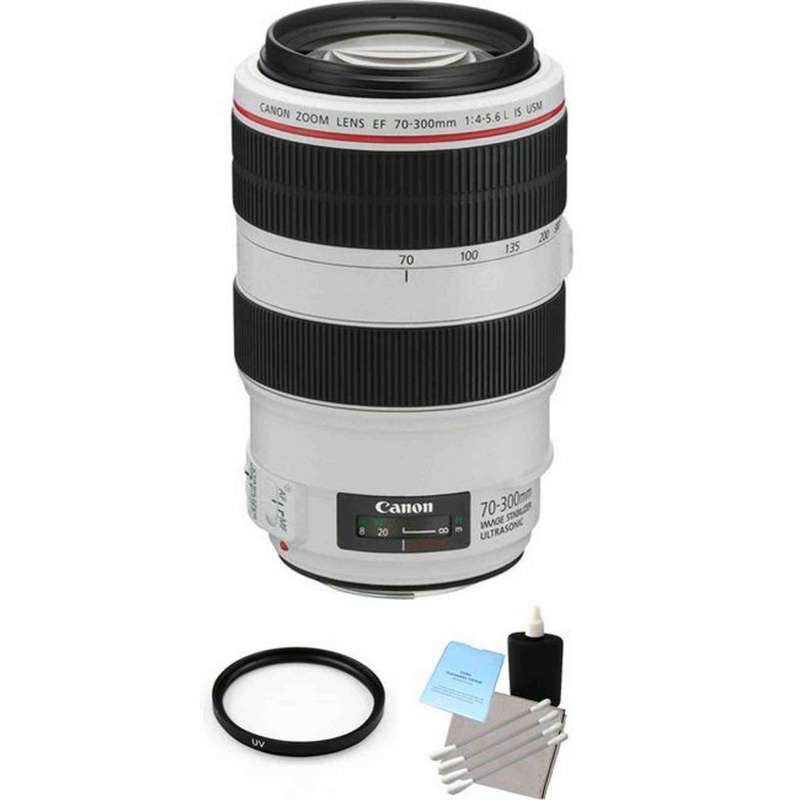 Canon EF 70-300mm F/4.0-5.6 L IS USM Lens + UV Filter & Cleaning Kit (International Model)