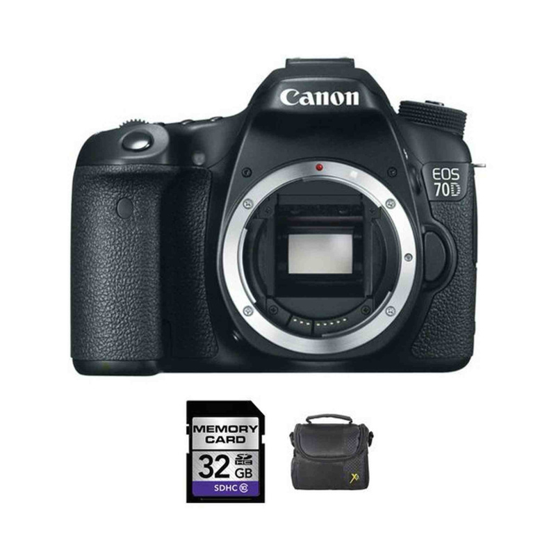 Canon EOS 70D DSLR Camera + 32GB & Case (International Model)