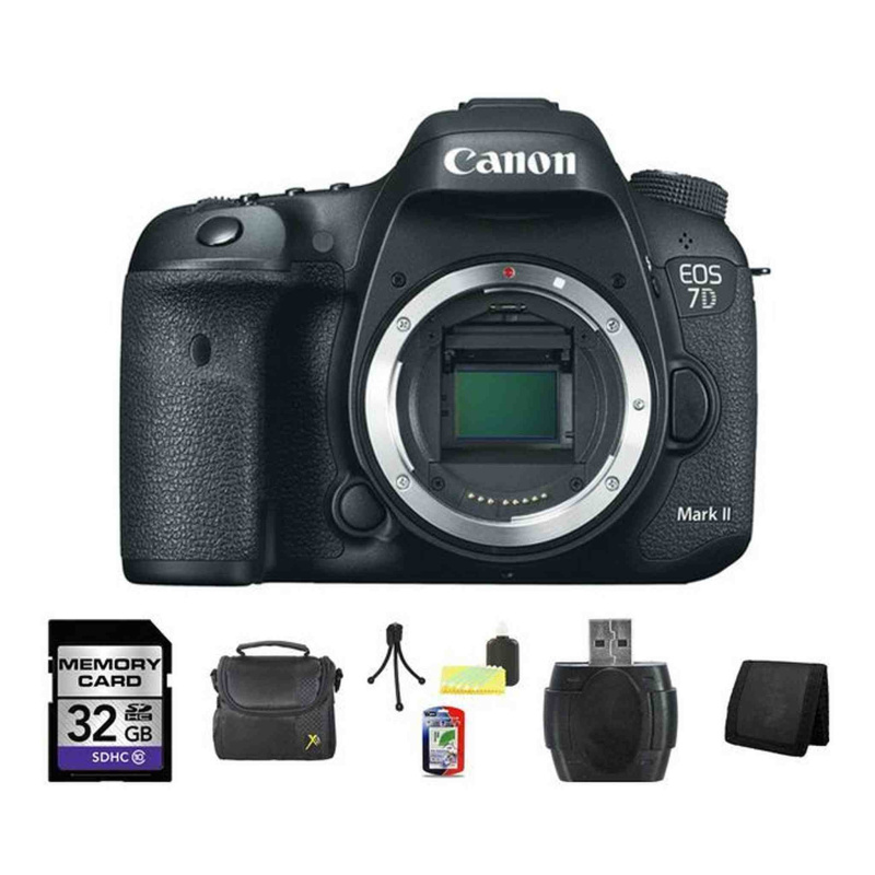 Canon EOS 7D Mark II DSLR Camera 32GB Card Bundle (International Model)