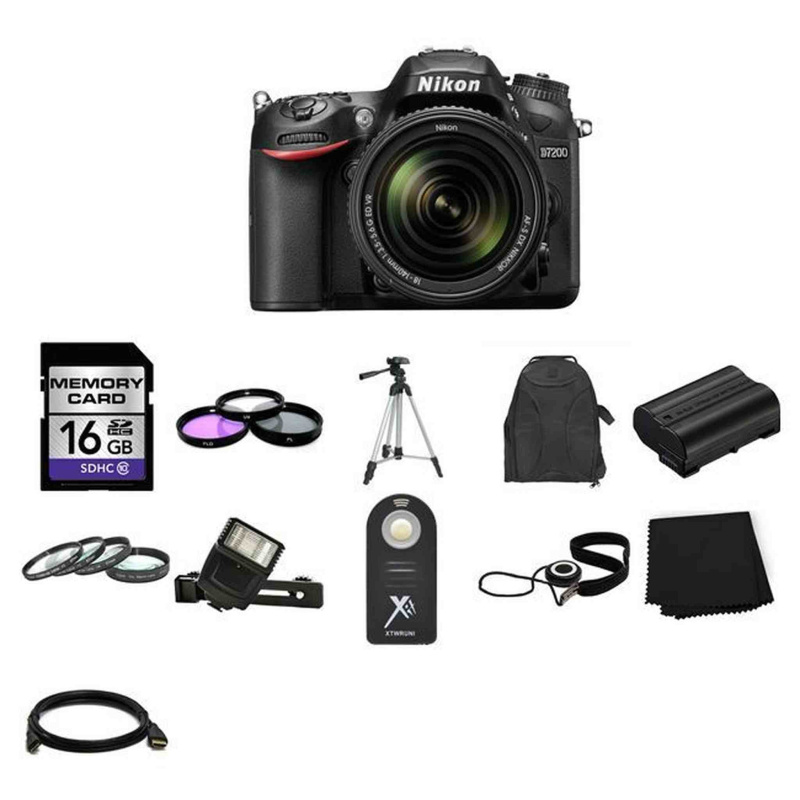 Nikon D7200 Digital SLR Camera w/18-140mm Lens 16GB Full Kit Bundle