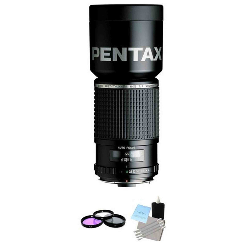 Pentax smc FA 645 200mm f/4 IF Lens + UV Kit & Cleaning Kit Bundle