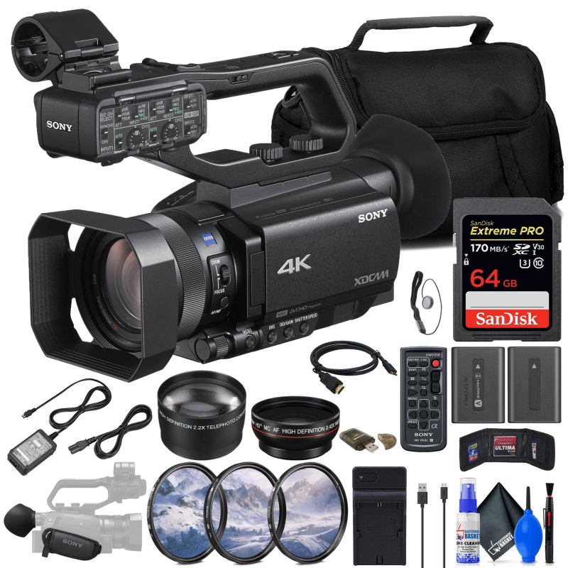 Sony PXW-Z90V 4K HDR XDCAM with Fast Hybrid AF + 64GB Card + NP-FV70 Battery + More
