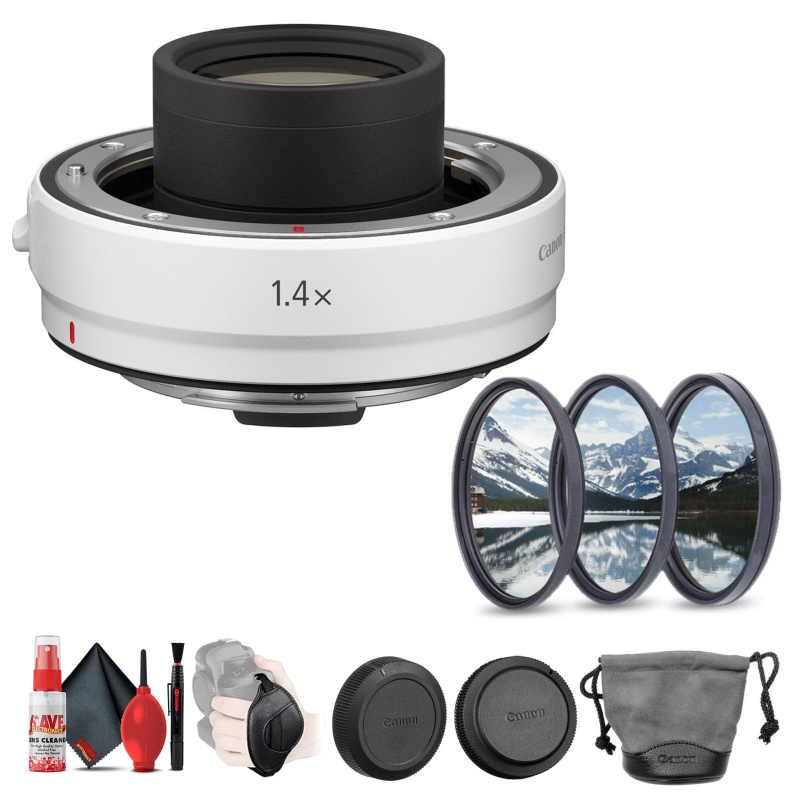 Canon RF 1.4x Extender + Hand Strap + Lens Cap Keeper + Cleaning Kit (International Model)