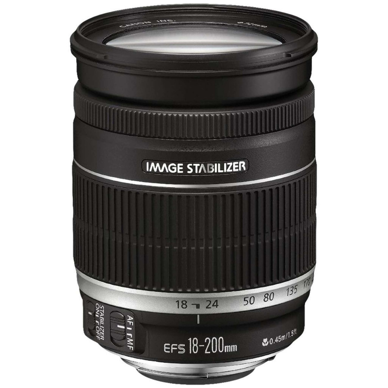 Canon EF-S 18-200mm f/3.5-5.6 IS Standard Zoom Lens for Canon DSLR Cameras (International Model)
