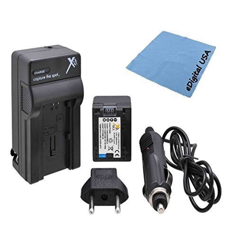 High Capacity Canon BP-727 Battery Kit Includes: (1) BP727 Replacement Batteries with Rapid Charger Kit: EU/US Adapter & (International Model)