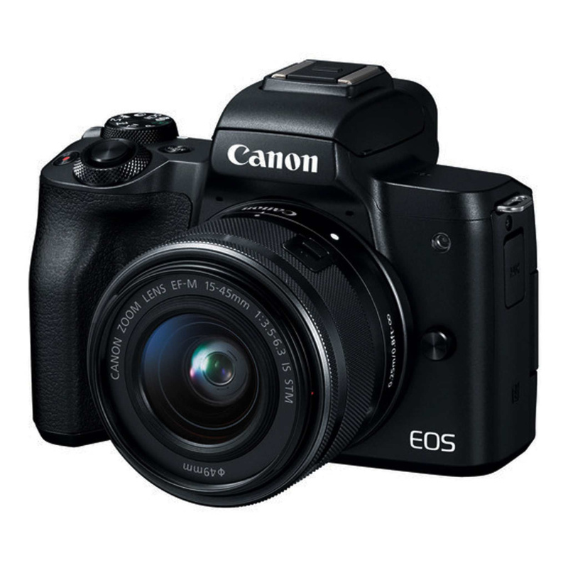 Canon EOS M50 Mirrorless Camera Kit w/ EF-M15-45mm Lens and 4K Video (Black) (International Model)