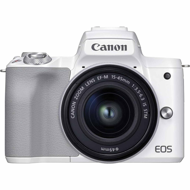 Canon EOS M50 Mark II + EF-M 15-45mm is STM Kit White (International Model)