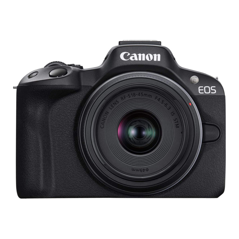 Canon EOS R50 Mirrorless Vlogging Camera (Black) w/RF-S18-45mm F4.5-6.3 is STM Lens, 24.2 MP, 4K Video, Subject Detection & Tracking, Compact, Smartph
