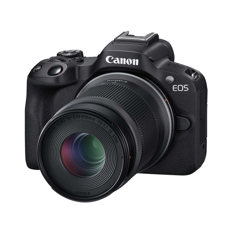 Canon EOS R50 Mirrorless Vlogging Camera (Black) w/RF-S18-45mm F4.5-6.3 is STM & RF-S55-210mm F5-7.1 is STM Lenses, 24.2 MP, 4K Video, Subject Detecti