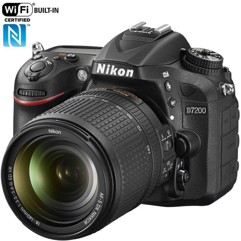 Nikon D7200 24.2 MP DX-format Digital SLR Camera with 18-140mm VR Lens (Black)