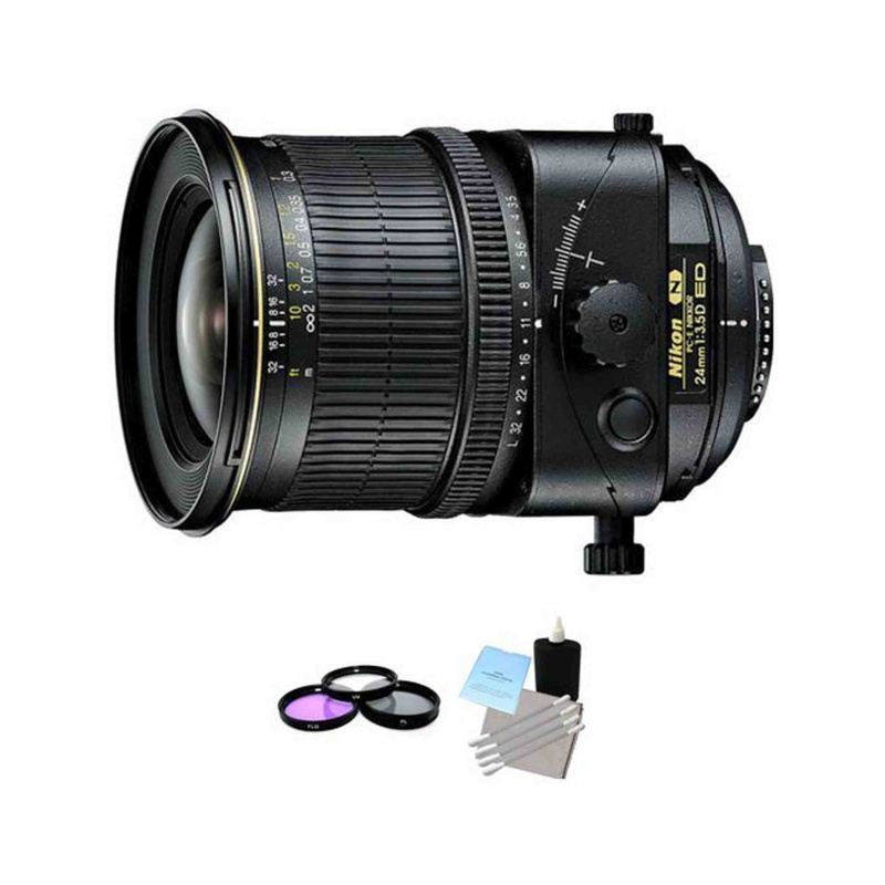 Nikon PC-E Nikkor 24mm F/3.5 ED Lens + UV Kit & Cleaning Kit Bundle
