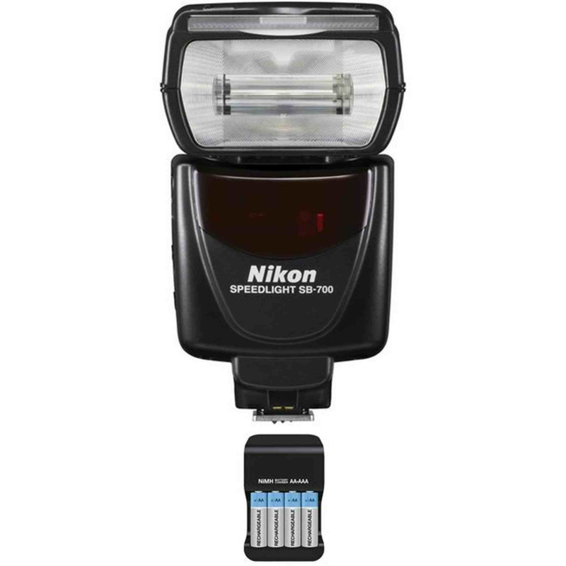 Nikon Speedlight SB-700 AF Shoe Mount Flash + Batteries & Charger