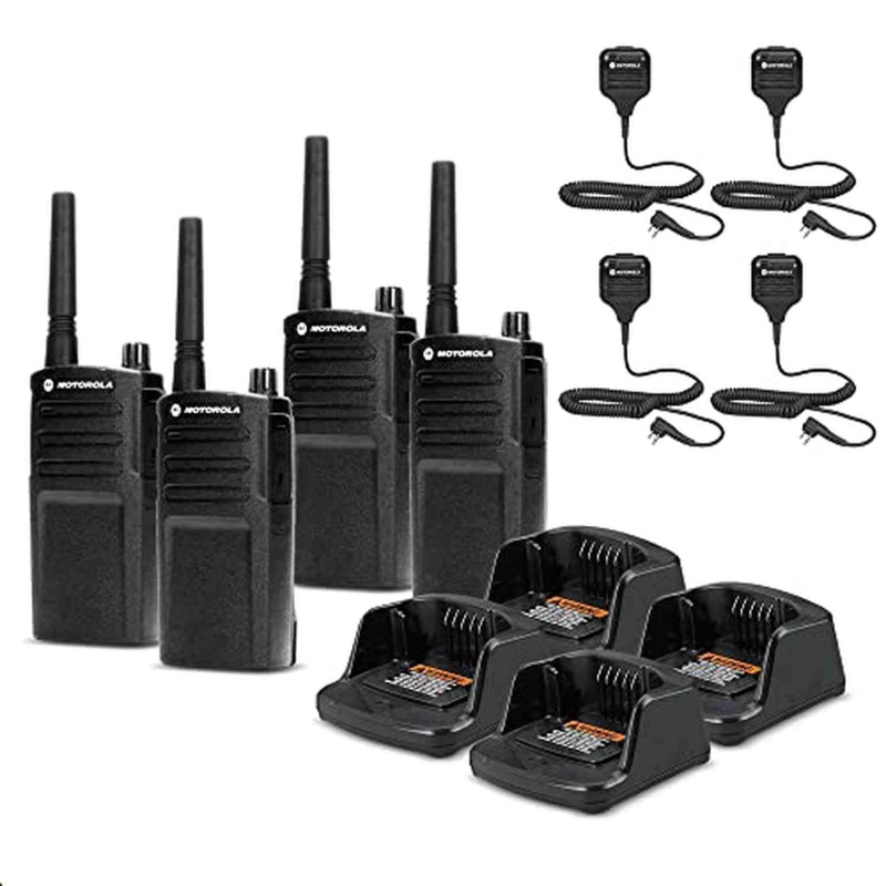 4 x Motorola RMU2040 On-Site 2-Way Radio (RMU2040) - 4 Pack With Mic Bundle