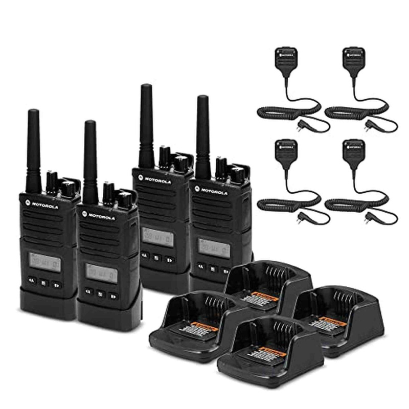 4 x Motorola RMU2080d On-Site 2-Way Radio with Display - 4 Pack With Mic Bundle