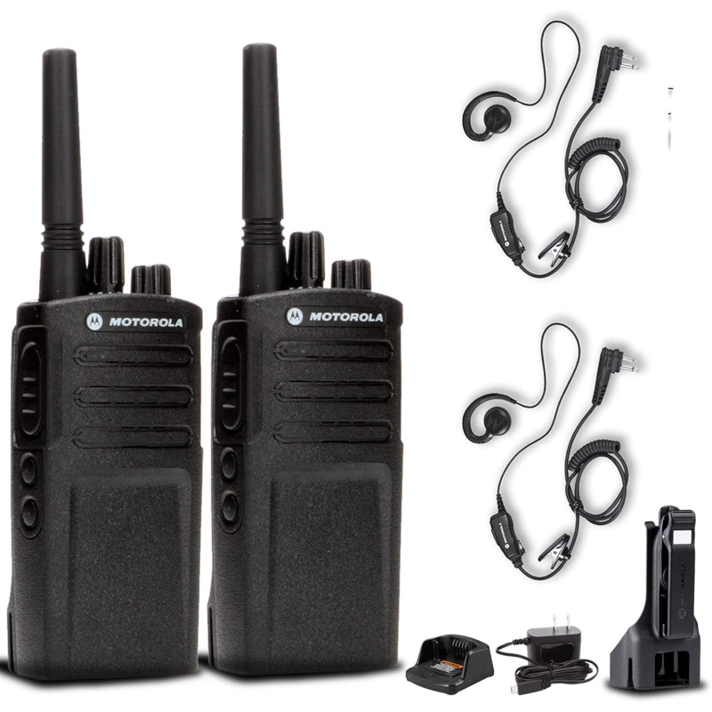 2 x Motorola RMV2080 On-Site 2-Way Radio + Motorola HKLN4604 Earpiece + More
