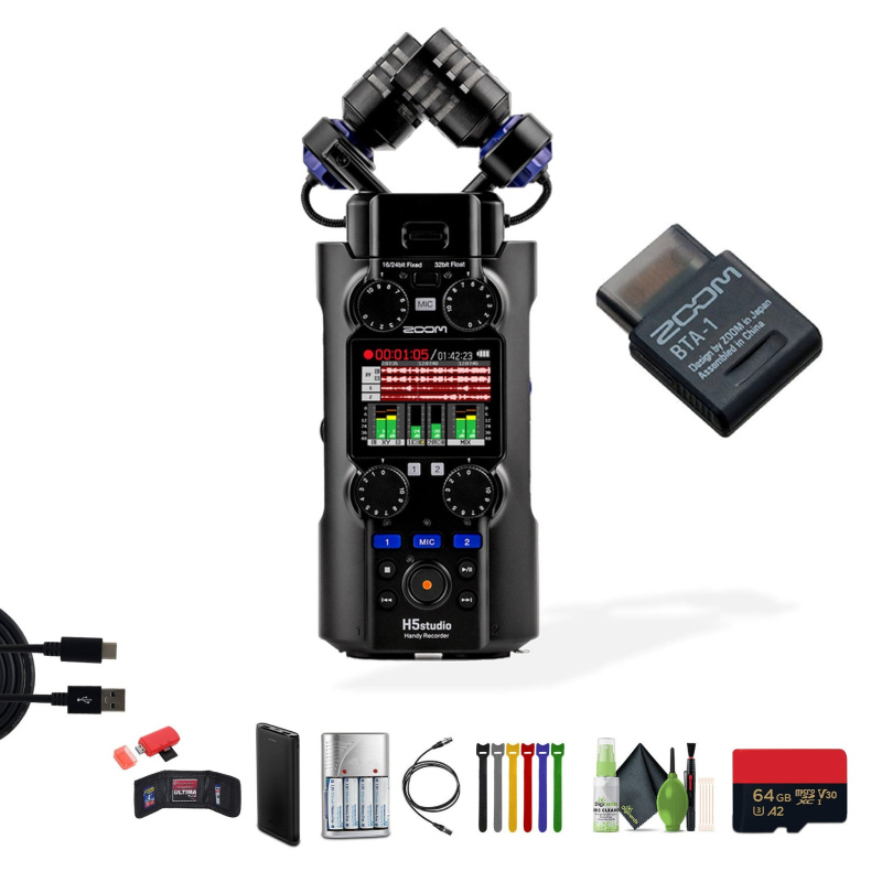 Zoom H5studio 4-Track Handy Recorder, Bundle