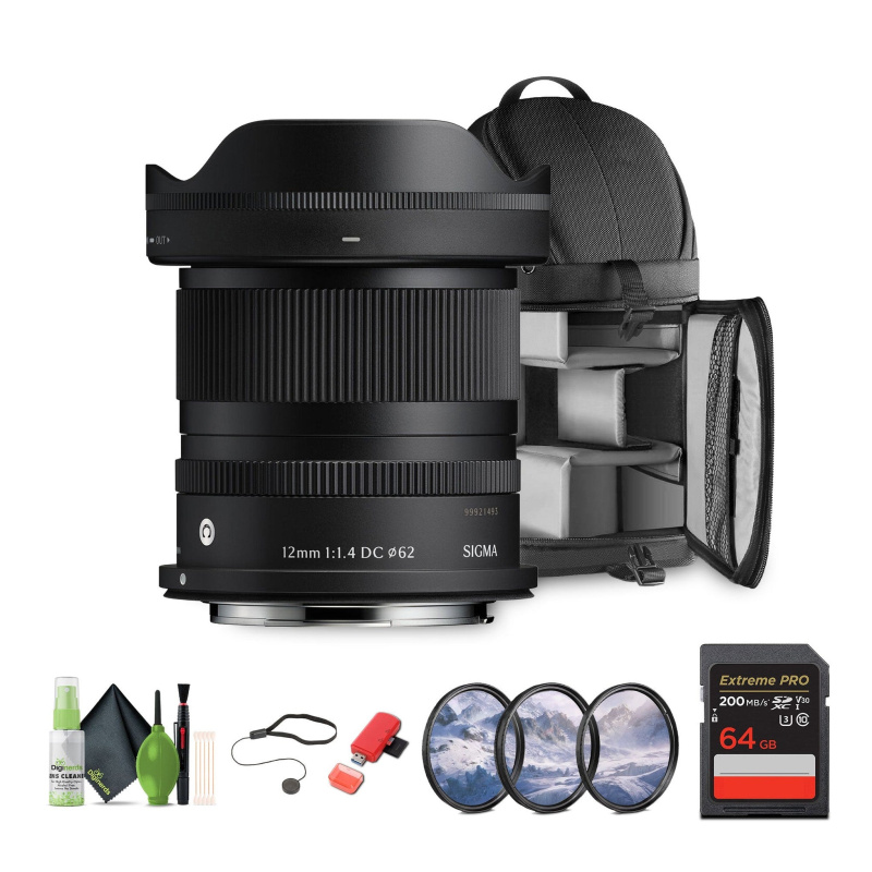 Sigma 12mm f/1.4 DC Contemporary (Canon RF) Bundle 1 (International Model)