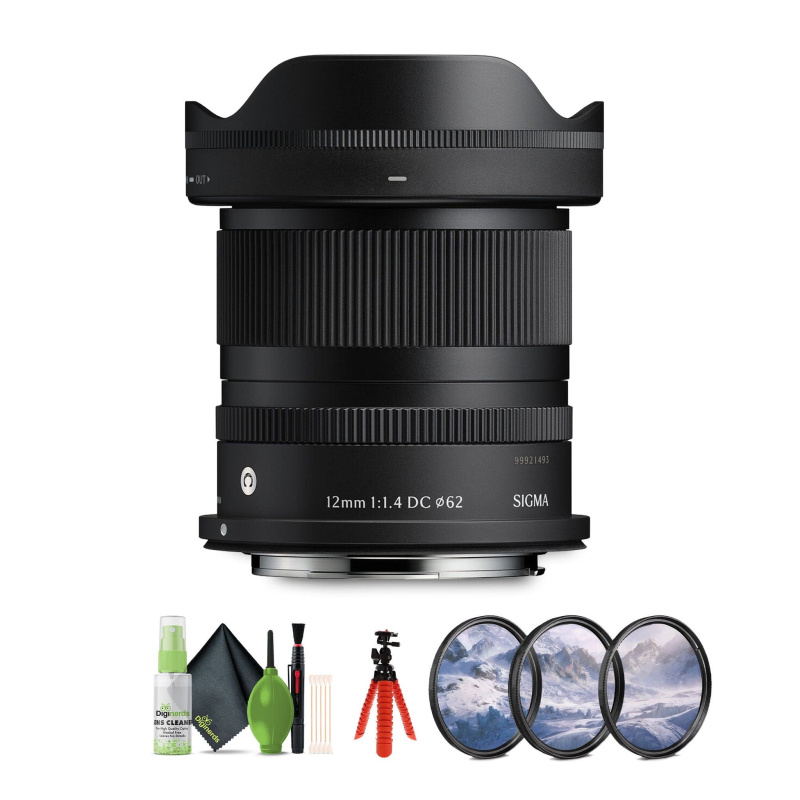 Sigma 12mm f/1.4 DC Contemporary (Canon RF) Bundle 2 (International Model)