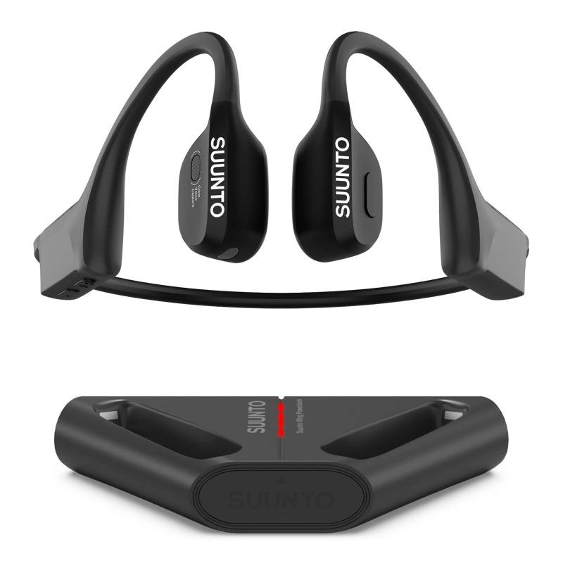 SUUNTO Wing Open-Ear Bone Conduction Headphone, Bluetooth Wireless Sport Headphone w/Head Movement Control, Built-in HD Mic, IP67 Sweatproof, Safety L