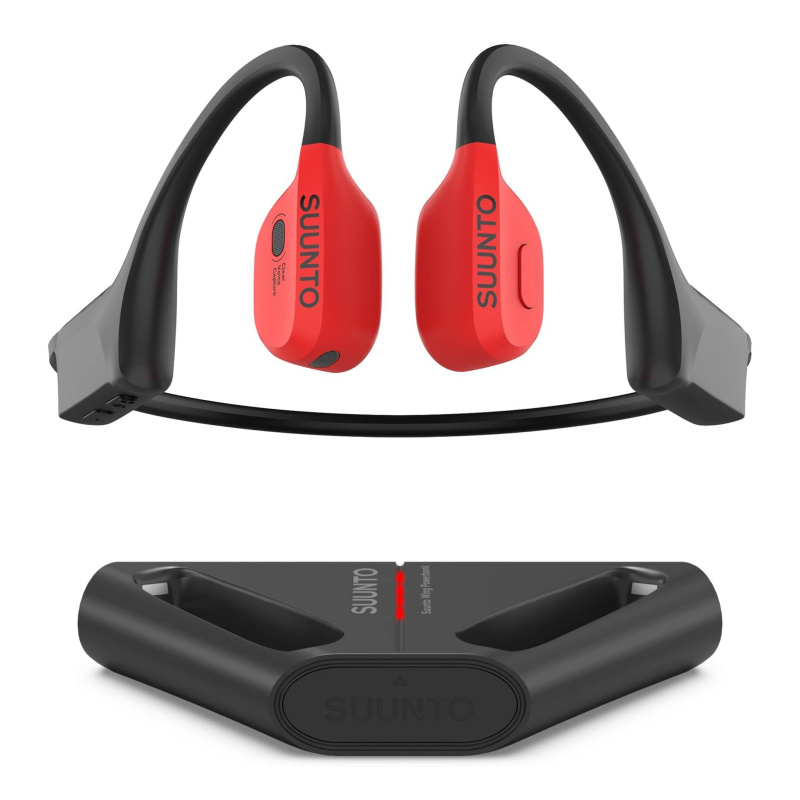 SUUNTO Wing Open-Ear Bone Conduction Headphone, Bluetooth Wireless Sport Headphone w/Head Movement Control, Built-in HD Mic, IP67 Sweatproof, Safety L