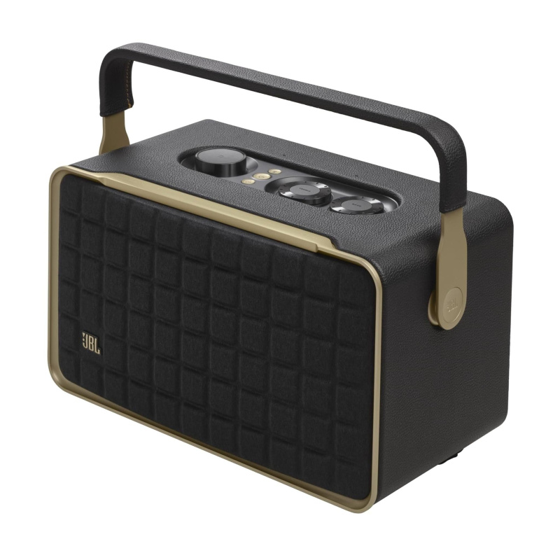 JBL Authentics 300 - Retro Style Wireless Bluetooth/Wifi Home Speaker, Built in Battery (4800mAh), Music Streaming Services via Built-in Wi-Fi, Built
