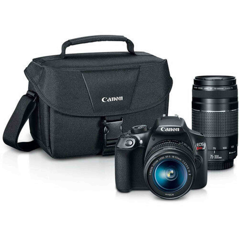 Canon EOS Rebel T6 DSLR Camera with 18-55mm and 75-300mm Lenses Kit (International Model)