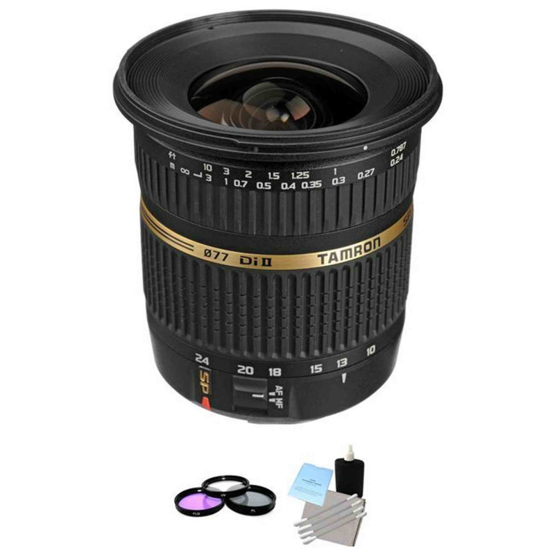 Tamron SP AF 10-24mm f / 3.5-4.5 DI II Lens For Canon + UV Kit & Cleaning Kit (International Model)