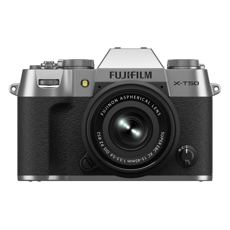 Fujifilm X-T50 Mirrorless Digital Camera XC15-45mmF3.5-5.6 OIS PZ Lens Kit - Silver