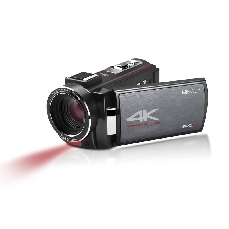 Minolta MN4K25NV 4K Ultra HD 30 MP Night Vision Camcorder (Black)