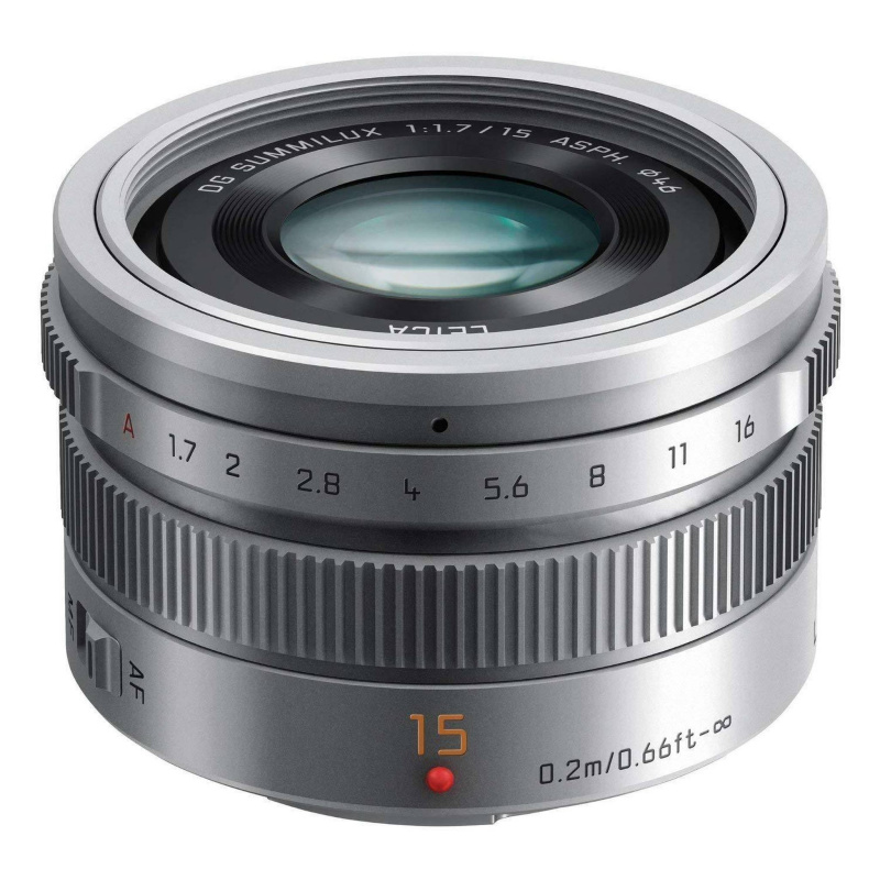 Panasonic Leica DG Summilux 15mm f/1.7 ASPH. Lens - Silver