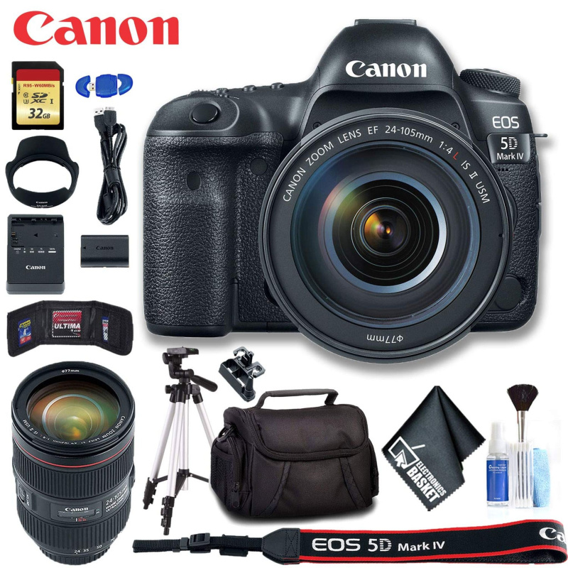 Canon EOS 5D Mark IV DSLR Camera with 24-105mm f/4L II Lens (Intl Model) Ultimate Bundle (International Model)
