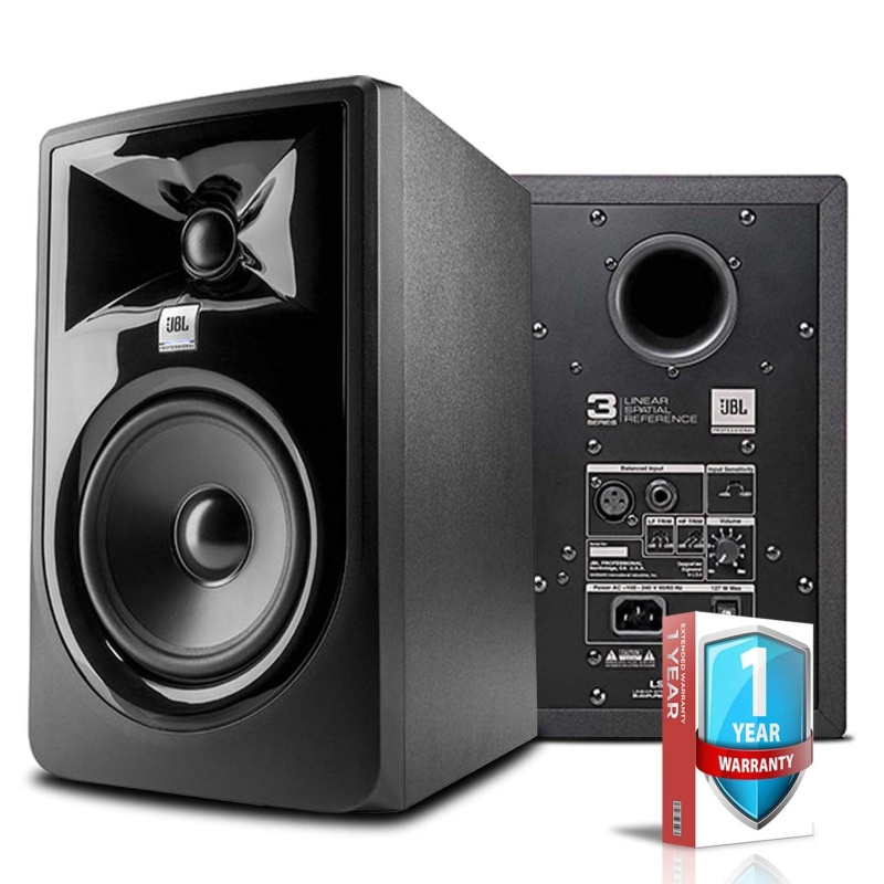 JBL Professional 305P MkII 5" Powered 2-way Studio Reference Monitor -Includes- Power Cord and 1-Year Extended Warranty Bundle