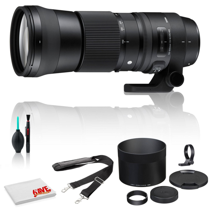 Sigma 150-600mm f/5-6.3 DG OS HSM Lens for Canon EF (USA) Deluxe Bundle (International Model)