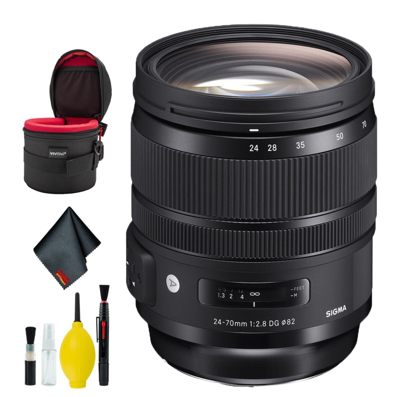 Sigma 24-70mm f/2.8 DG OS HSM Art Lens for Canon EF (Intl) Deluxe Bundle (International Model)