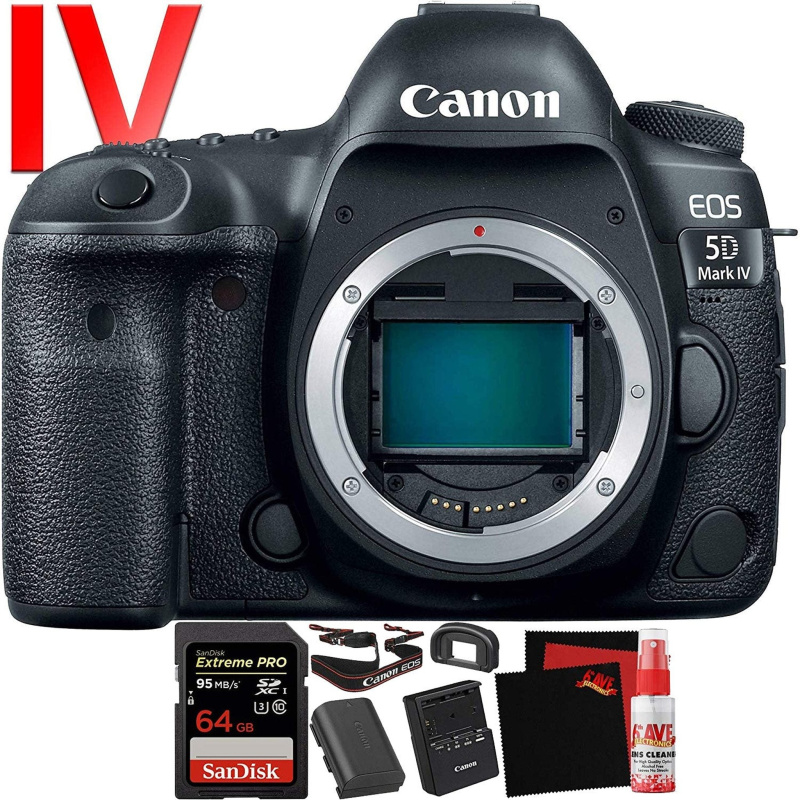 Canon EOS 5D Mark IV DSLR Camera (Body Only) (International Version) - 30.4 Megapixel - 4K Video with Pro Cleaning Kit B Bundle (International Model)