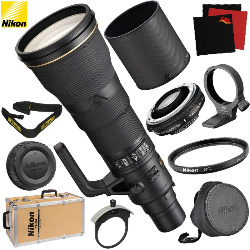 Nikon AF-S NIKKOR 800mm f/5.6E FL ED VR Lens - Autofocus - Super Telephoto - International Model - FX Format Bundle