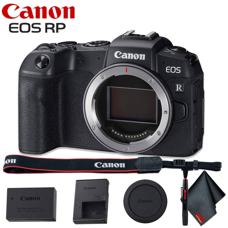 Canon EOS RP Mirrorless Digital Camera (Body Only) - Includes - Cleaning Kit Bundle (International Model)