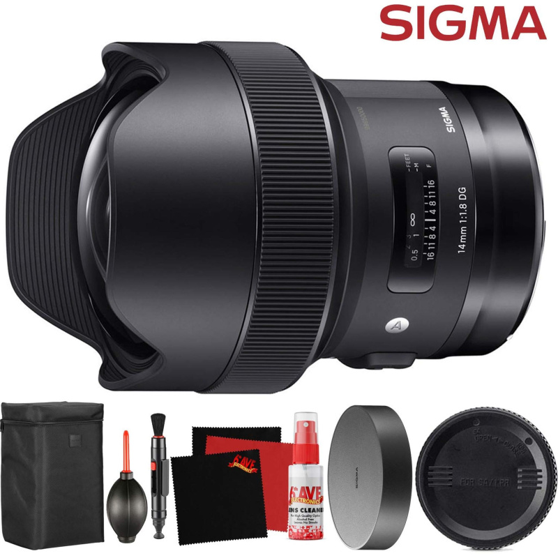 Sigma 14mm f/1.8 DG HSM Art Lens for Canon EF  (450954)  and Cleaning Accessories Bundle (International Model)
