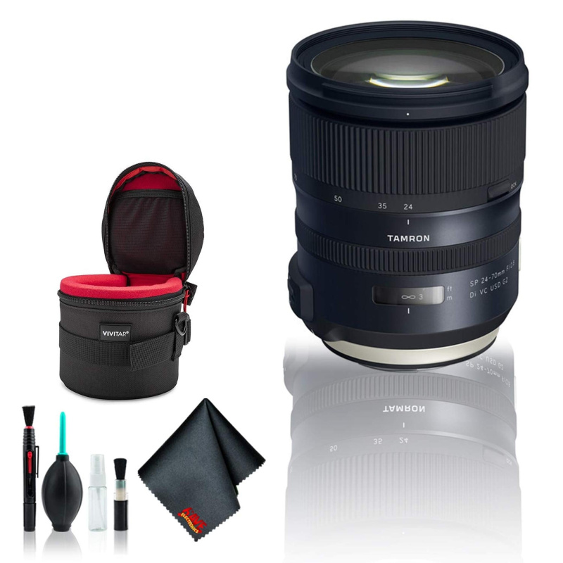 Tamron SP 24-70mm f/2.8 Di VC USD G2 Lens for Canon EF - Deluxe Bundle (International Model)
