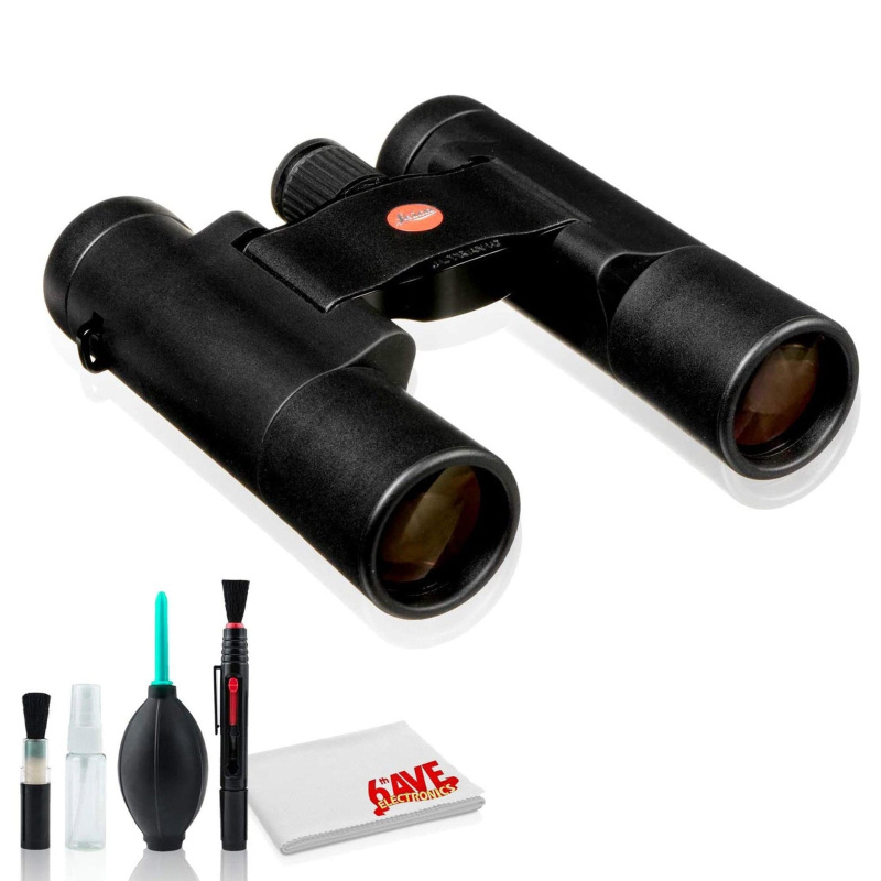 Leica 10x25 Ultravid BR Binocular (Black Rubber) - Standard Bundle