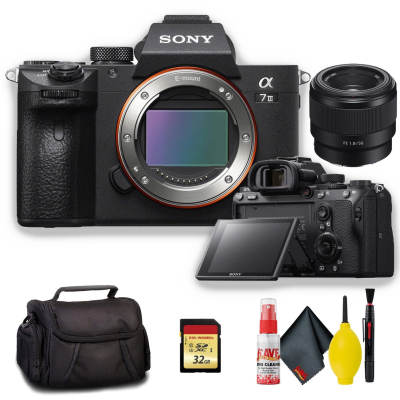 Sony Alpha a7 III Mirrorless Digital Camera with 50mm f/1.8 Lens - Kit