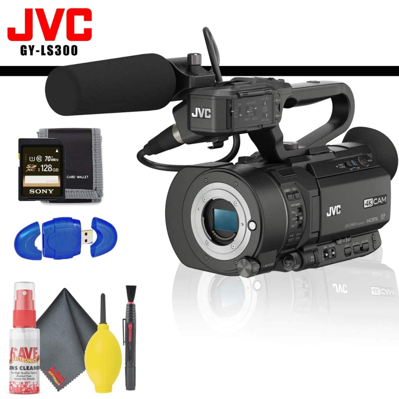 JVC 4KCAM Handheld S35mm Camcorder (Body Only) + Memory Card Kit + Cleaning Kit