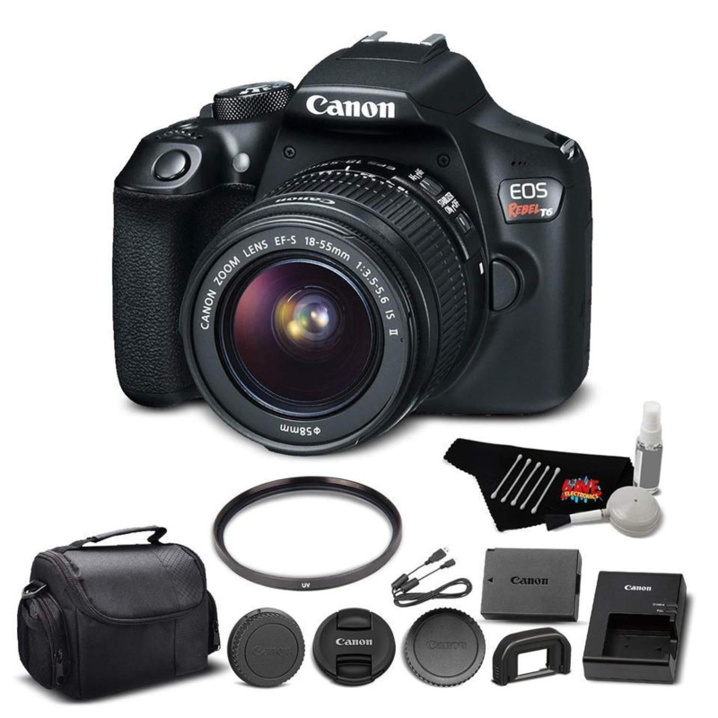 Canon EOS Rebel T6 DSLR Camera Kit with EF-S 18-55mm f/3.5-5.6 is II Lens with UV Filter + Carrying Case (International Model)