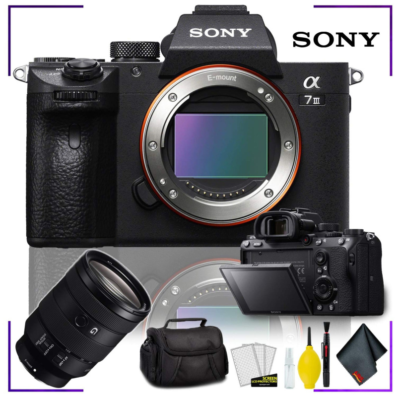 Sony Alpha a7 III Mirrorless Digital Camera (Body Only) with Sony FE 24-105mm f/4 G OSS Len Advanced Bundle