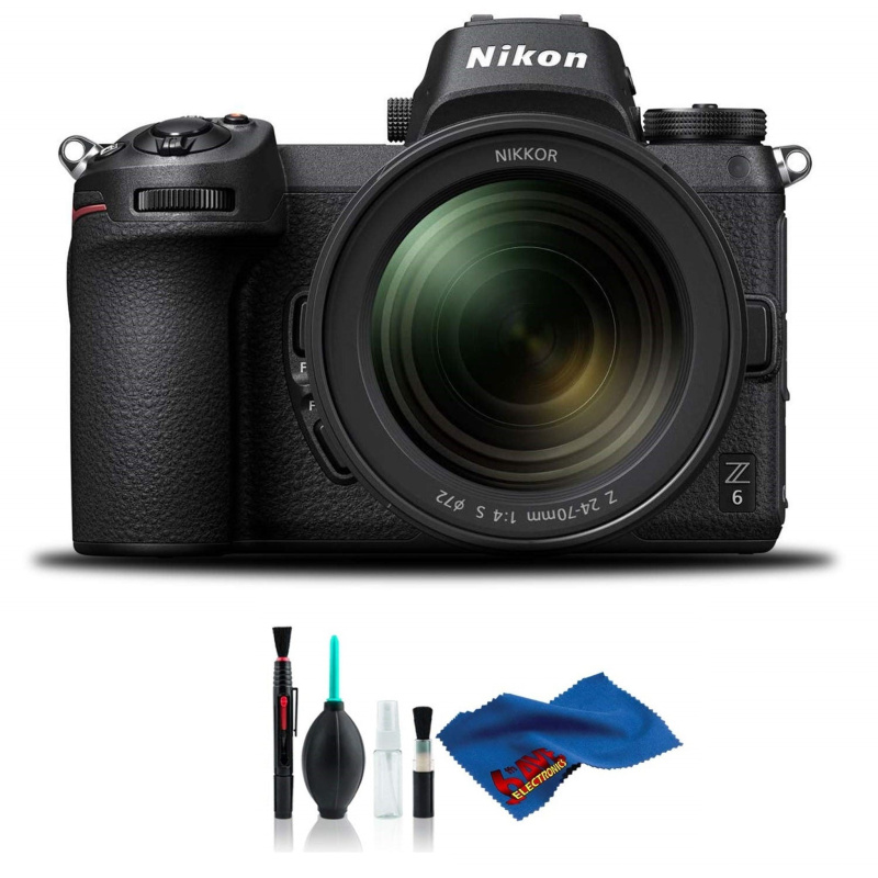 Nikon Z 6 Mirrorless Digital Camera with 24-70mm Lens and Cleaning Kit (International Model)