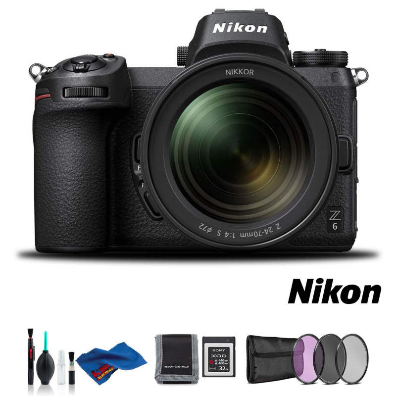 Nikon Z 6 Mirrorless Digital Camera with 24-70mm Lens and 32GB Memory Kit