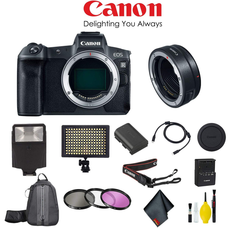 Canon EOS R Mirrorless Digital Camera with Mount Adapter EF-EOS R Kit, International - Daily Kit (International Model)