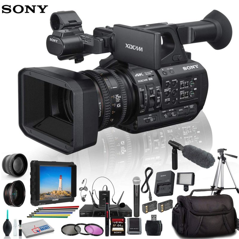 Sony PXW-Z190V 4K XDCAM Camcorder With Tripod, Padded Case, Sony ECM-VG1 and Much More Professional Bundle