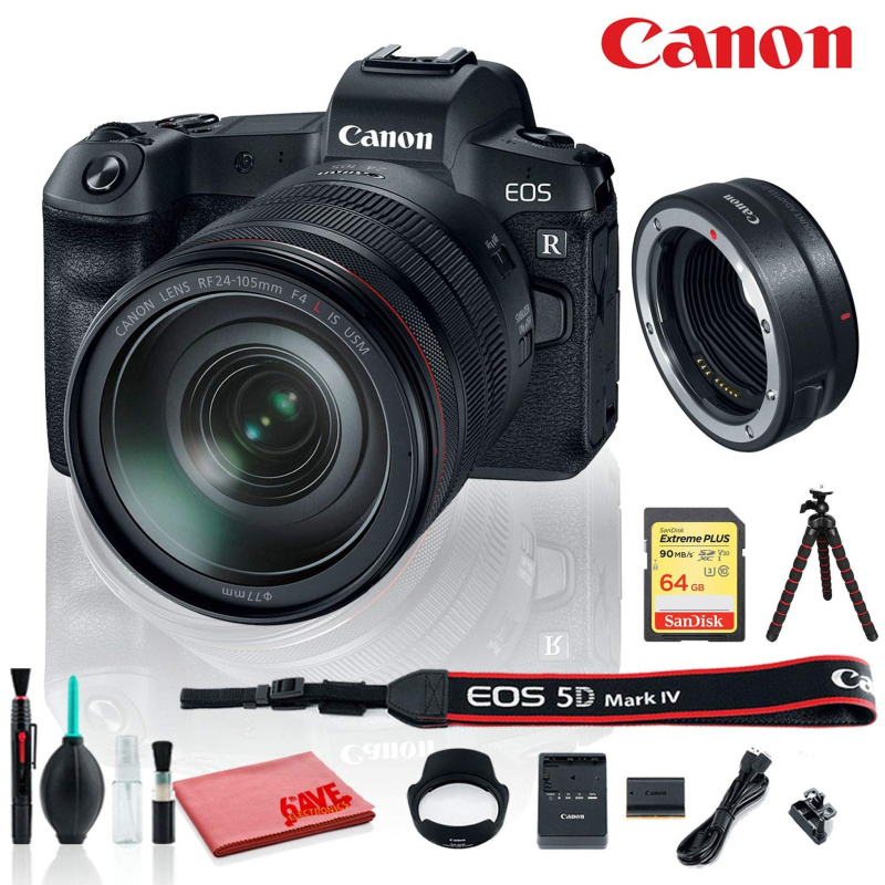 International Standard Bundle - Canon EOS RP Mirrorless Camera with with RF 24-105 F4 L is USM Lens Lens and Mount Adapt (International Model)